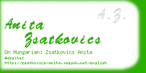 anita zsatkovics business card